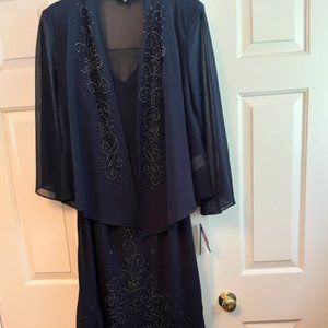 R&M Richards Deep Sapphire Evening Dress